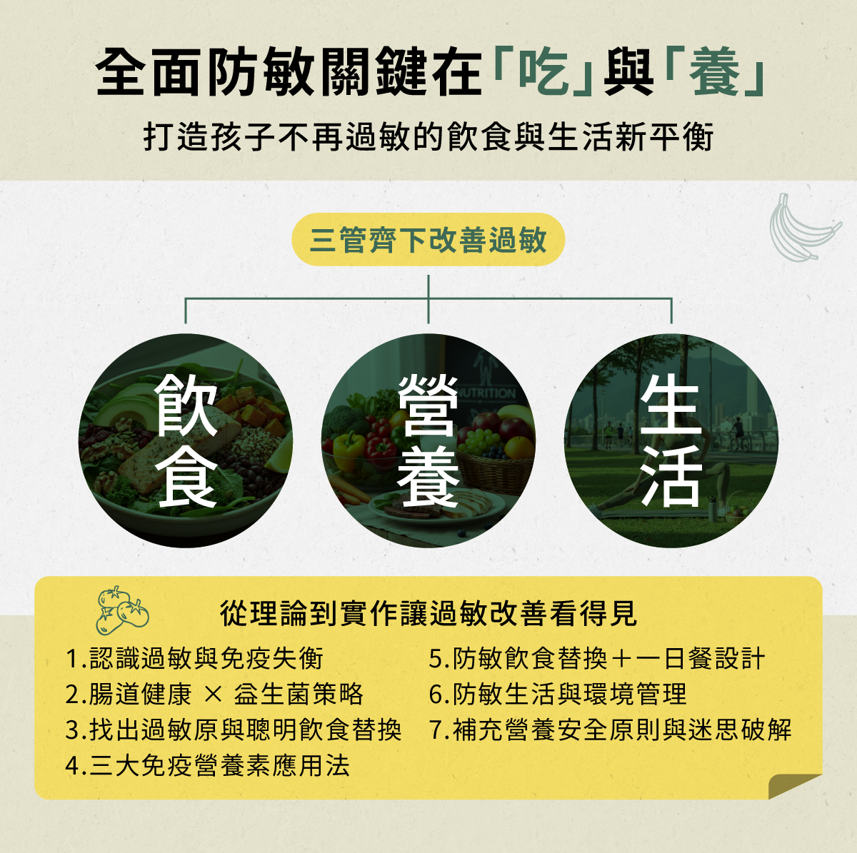 全面防敏關鍵在吃跟癢，從理論到實作過敏改善看得見